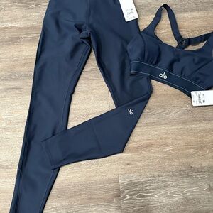 ALO NWT Small authentic Yoga Navy Airlift Set